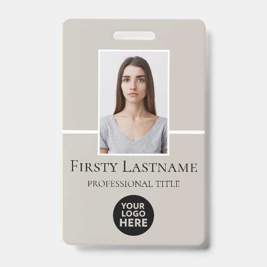 Benutzerdefiniertes Foto, Strichcode, Logo, Name Ausweis (Vorderseite)