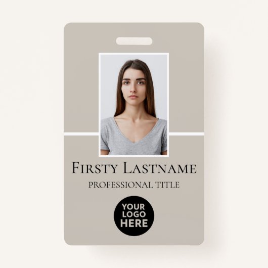 Benutzerdefiniertes Foto, Strichcode, Logo, Name Ausweis (Vorderseite)