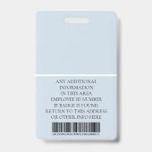 Benutzerdefiniertes Foto, Strichcode, Logo, Name Ausweis (Rückseite)