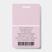 Benutzerdefiniertes Foto, Strichcode, Logo, Name Ausweis (Rückseite)