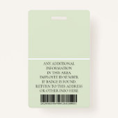 Benutzerdefiniertes Foto, Strichcode, Logo, Name Ausweis (Rückseite)