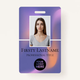 Benutzerdefiniertes Foto, Strichcode, Logo, Name Ausweis