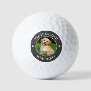 Benutzerdefiniertes Foto T-Shirt Es Up Vater Grau Golfball