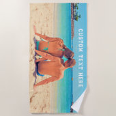 Benutzerdefiniertes Foto Text Beach Handtuch Ihre (Vorderseite)