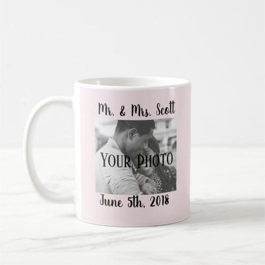 Benutzerdefiniertes Foto & Text Kaffeetasse (Links)
