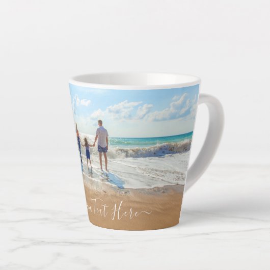 Benutzerdefiniertes Foto Text Latte Tasse Geschenk (Rechte Ecke)