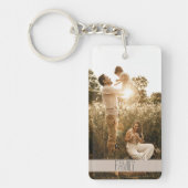 Benutzerdefiniertes Foto + Text-One-Bild-Acryl-Sch Schlüsselanhänger (Vorderseite)