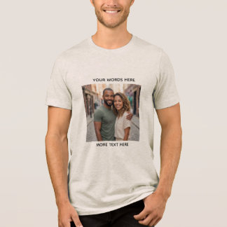 Benutzerdefiniertes Foto & Text Personalisiertes T Tri-Blend Shirt