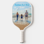 Benutzerdefiniertes Foto Text Pickleball Paddeln I Schläger (Rückseite)
