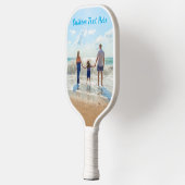 Benutzerdefiniertes Foto Text Pickleball Paddeln I Schläger (Links)