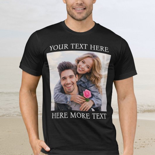 Benutzerdefiniertes Foto & Text T-Shirt