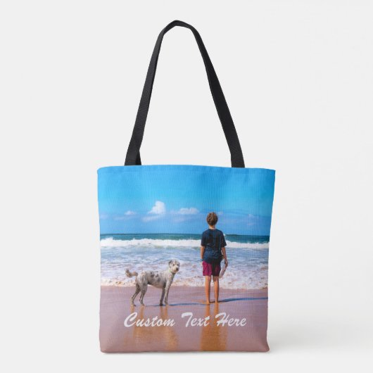 Benutzerdefiniertes Foto Text Totbeutel Ihre Haust Tasche (Rückseite)