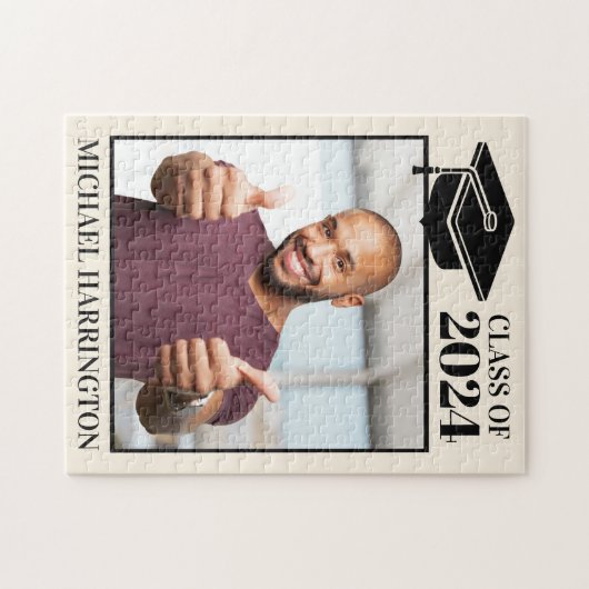 Benutzerdefiniertes Foto, Text und Farbe Puzzle (Horizontal)