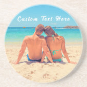 Benutzerdefiniertes Foto Text Untersetzer Ihre bev (Vorne)