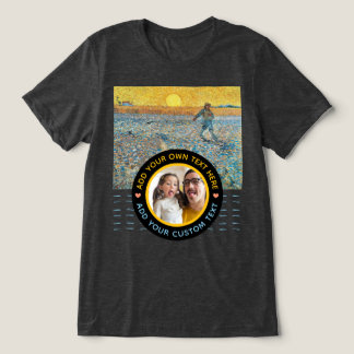 Benutzerdefiniertes Foto Text - Van Gogh Art Gebur Tri-Blend Shirt