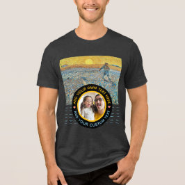 Benutzerdefiniertes Foto Text - Van Gogh Art Gebur Tri-Blend Shirt