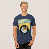 Benutzerdefiniertes Foto Text - Van Gogh Art Gebur Tri-Blend Shirt (Vorderseite voll)