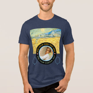 Benutzerdefiniertes Foto Text - Van Gogh Art Gebur Tri-Blend Shirt
