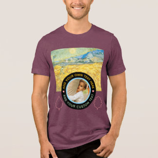 Benutzerdefiniertes Foto Text - Van Gogh Art Gebur Tri-Blend Shirt
