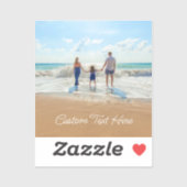 Benutzerdefiniertes Foto-Textaufkleber für Fotos Aufkleber (Blatt)