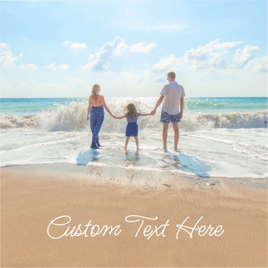 Benutzerdefiniertes Foto-Textaufkleber für Fotos Aufkleber (Vorderseite)