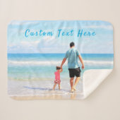 Benutzerdefiniertes Foto Textdurchsatz Deckblatt m Sherpadecke (Vorderseite (Horizontal))