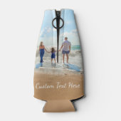 Benutzerdefiniertes Foto Textflasche Cooler Ihr Fo Flaschenkühler (Rückseite)