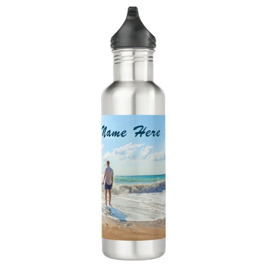 Benutzerdefiniertes Foto Textflasche Wasser mit Ih Edelstahlflasche (Rechts)