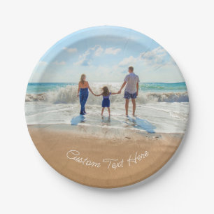 Benutzerdefiniertes Foto Textpapier Teller Design