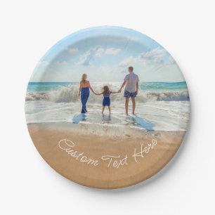 Benutzerdefiniertes Foto-Textpapier Teller Fotos D