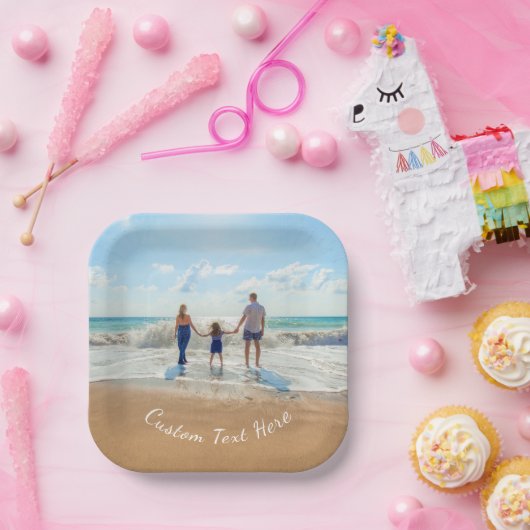 Benutzerdefiniertes Foto-Textpapier Teller Ihres F (Party)