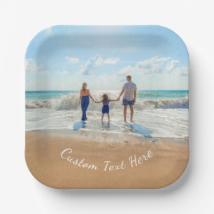 Benutzerdefiniertes Foto-Textpapier Teller Ihres F