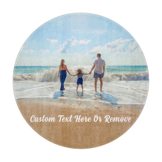 Benutzerdefiniertes Foto Textschneiden - Geschenk Schneidebrett (Vorderseite)