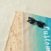 Benutzerdefiniertes Foto Textsetuch Ihr romantisch Strandtuch (Beispiel)