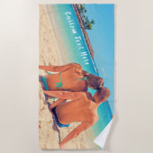 Benutzerdefiniertes Foto Textsetuch Ihr romantisch Strandtuch (Vorderseite)