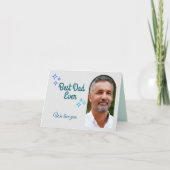 Benutzerdefiniertes Foto und Botschaft des Vaters Karte (Vorderseite)