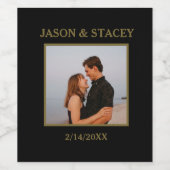 Benutzerdefiniertes Foto und einfaches Text Weinetikett (Einzelnes Label)