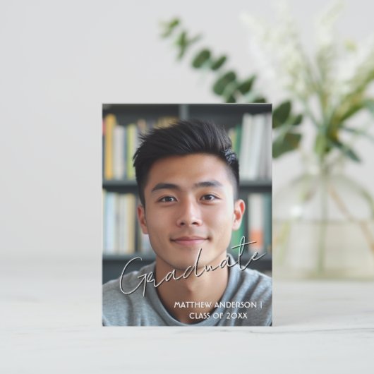 Benutzerdefiniertes Foto und Einladung 4 Postkarte (Stehend Vorderseite)