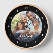 Benutzerdefiniertes Foto und Familienname Personal Uhr (Vorderseite)