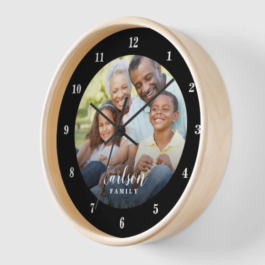 Benutzerdefiniertes Foto und Familienname Personal Uhr (Winkel)