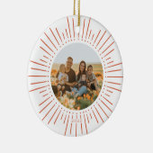 Benutzerdefiniertes Foto und Jahr Sonnenbrand beid Keramik Ornament (Rechts)
