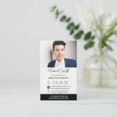 Benutzerdefiniertes Foto und Logo Real Anwesen Age Visitenkarte (Stehend Vorderseite)