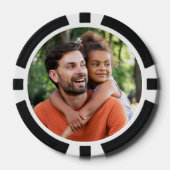 Benutzerdefiniertes Foto und Meldung "Vatertag" Pokerchips (Vorderseite)