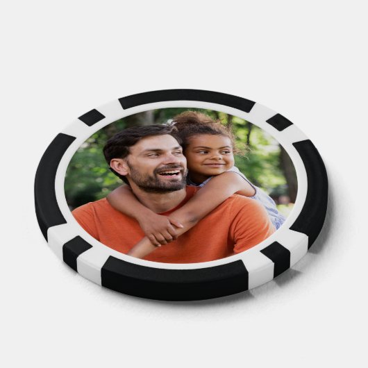 Benutzerdefiniertes Foto und Meldung "Vatertag" Pokerchips (Einzeln)