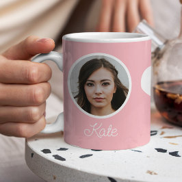 Benutzerdefiniertes Foto und mit Monogramm Name Kaffeetasse
