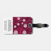 Benutzerdefiniertes Foto und Monogramm Abstraktes Gepäckanhänger (Rückseite horizontal)