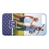 Benutzerdefiniertes Foto- und Monogramm-Ankermuste Case-Mate iPhone Hülle (Rückseite (Horizontal))