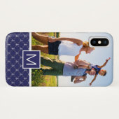 Benutzerdefiniertes Foto- und Monogramm-Ankermuste Case-Mate iPhone Hülle (Rückseite (Horizontal))