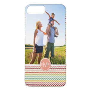 Benutzerdefiniertes Foto- und Monogramm-Chevron-Mu Case-Mate iPhone Hülle