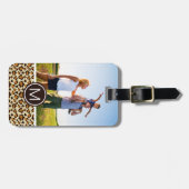 Benutzerdefiniertes Foto und Monogramm Hautmuster Gepäckanhänger (Vorderseite horizontal)